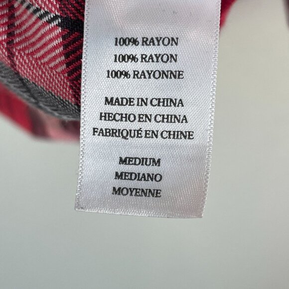 Rails Womens Medium Hunter Scarlet Ash White Plaid Button Up Shirt Long Sleeve - Picture 5 of 8